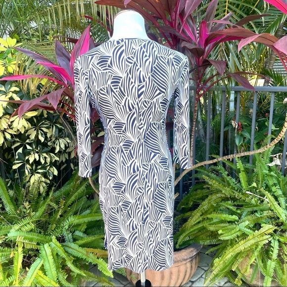 Laundry By Design Navy Zebra Faux-Wrap Dress - Picture 6 of 7